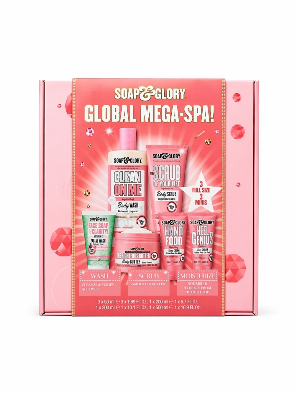 Soap & Glory Global Mega-Spa Gift Set – Full Size + Minis